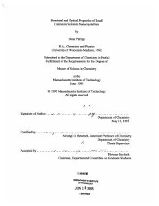 Structural and  Optical  Properties of Small by Dean Philipp