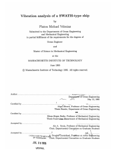 Vibration  analysis  of  a  SWATH-type ... Platon  Michael  Velonias by