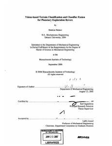 Vision-based  Terrain Classification  and Classifier  Fusion