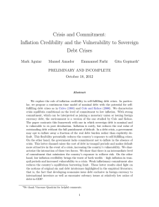 Crisis and Commitment: Inflation Credibility and the Vulnerability to Sovereign Debt Crises