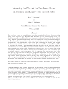 Measuring the Eﬀect of the Zero Lower Bound Eric T. Swanson and