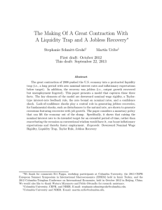 The Making Of A Great Contraction With ∗ Stephanie Schmitt-Groh´e