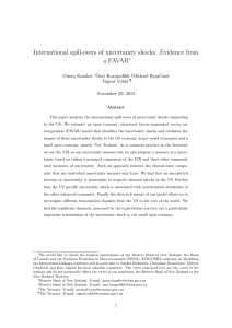 International spill-overs of uncertainty shocks: Evidence from a FAVAR ∗ ¨