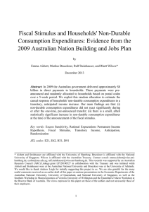 Fiscal Stimulus and Households' Non-Durable Consumption Expenditures: Evidence from the