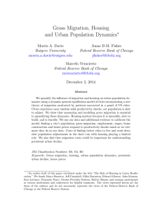 Gross Migration, Housing and Urban Population Dynamics