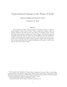 Unprecedented Changes in the Terms of Trade ∗ Mariano Kulish