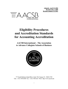 Eligibility Procedures and Accreditation Standards for Accounting Accreditation