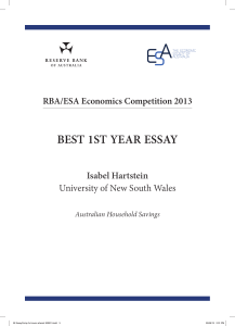 BEST 1ST YEAR ESSAY Isabel Hartstein University of New South Wales