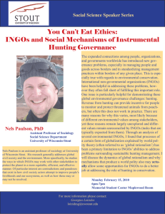 You Can’t Eat Ethics: INGOs and Social Mechanisms of Instrumental Hunting Governance