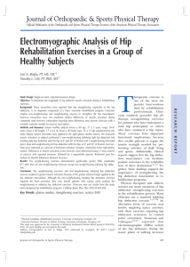 T Electromyographic Analysis of Hip Rehabilitation Exercises in a Group of Healthy Subjects