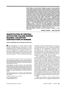 Muscle  fatigue  or  neuromuscular  disease may ... failure during maximal voluntary contractions (MVCs).  Superimposition  of