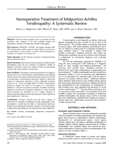 Nonoperative Treatment of Midportion Achilles Tendinopathy: A Systematic Review C R