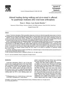 Altered  loading during walking and sit-to-stand is affected