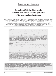 Canadian C-Spine Rule study for alert and stable trauma patients: S