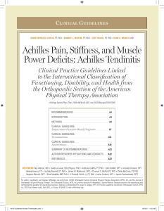 Achilles Pain, Stiffness, and Muscle Power Deficits: Achilles Tendinitis