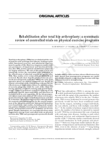 Rehabilitation after total hip arthroplasty: a systematic