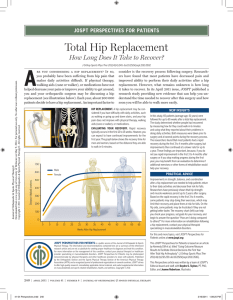 A Total Hip Replacement  How Long Does It Take to Recover?
