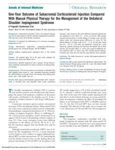 One-Year Outcome of Subacromial Corticosteroid Injection Compared