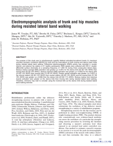 Electromyographic analysis of trunk and hip muscles