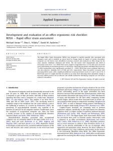 ﬁce ergonomic risk checklist: Development and evaluation of an of ROSA