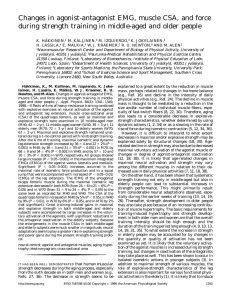 Changes in agonist-antagonist EMG, muscle CSA, and force