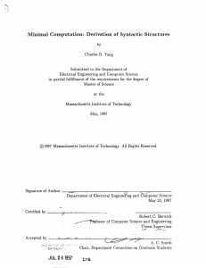 Minimal  Computation:  Derivation  of  Syntactic ...