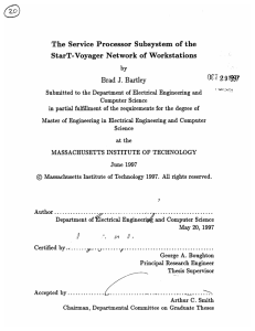 0O 2 The  Service  Processor  Subsystem  of ... StarT-Voyager  Network  of  Workstations