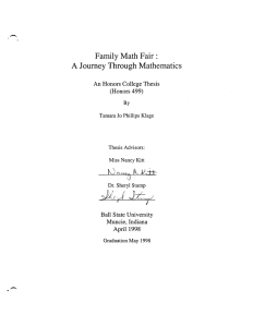 sMfJJr~ r0 J\, Family Math Fair: