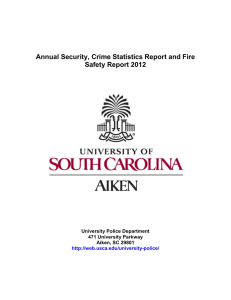Annual Security, Crime Statistics Report and Fire Safety Report 2012