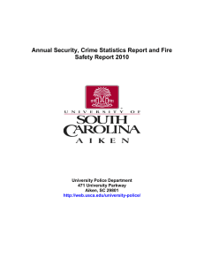 Annual Security, Crime Statistics Report and Fire Safety Report 2010