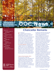 OOC News c Chancellor Remarks