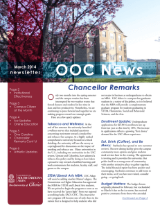 OOC News O Chancellor Remarks