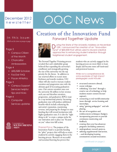 OOC News Creation of the Innovation Fund D Forward Together Update