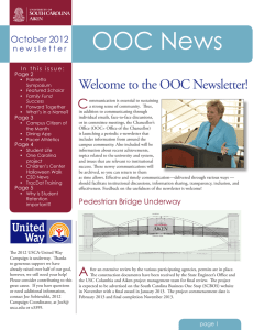 OOC News Welcome to the OOC Newsletter! C October 2012