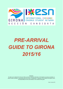 PRE­ARRIVAL  GUIDE TO GIRONA  2015/16   