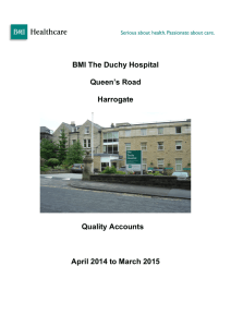 BMI The Duchy Hospital  Queen’s Road Harrogate