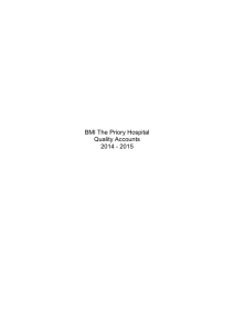 BMI The Priory Hospital Quality Accounts 2014 - 2015