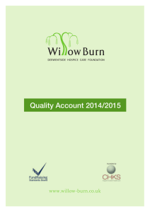 Quality Account 2014/2015 www.willow-burn.co.uk