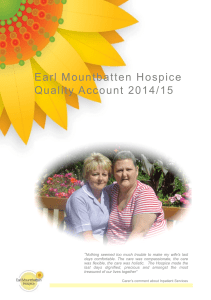 Earl Mountbatten Hospice Quality Account 2014/15 “