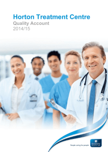 Horton Treatment Centre  Quality Account 2014/15