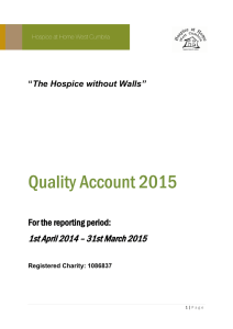 Quality Account 2015 1st April 2014 – 31st March 2015