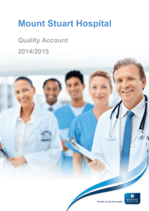 Mount Stuart Hospital Quality Account 2014/2015