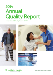 Annual Quality Report 2014 Incorporating NHS Quality Account 2014/15