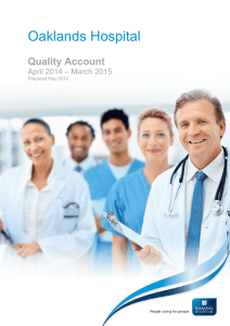Quality Account – March 2015 April 2014