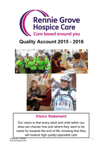 Quality Account 2015 - 2016  Vision Statement