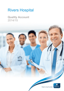 Rivers Hospital  Quality Account 2014/15