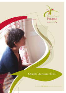 Quality Account 2015 the patient Our care places