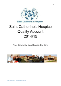 Saint Catherine’s Hospice Quality Account 2014/15