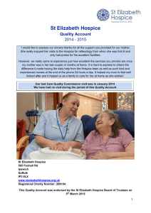 St Elizabeth Hospice Quality Account 2014 - 2015