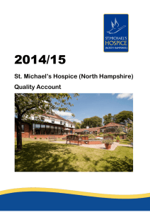 2014/15 St. Michael’s Hospice (North Hampshire) Quality Account